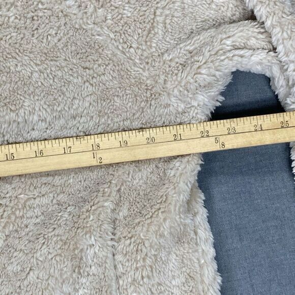 Lysse Fleece Jacket Womens Sz L Beige Elora Sherpa Full Zip Cozy Teddy Bear Coat - Picture 13 of 16